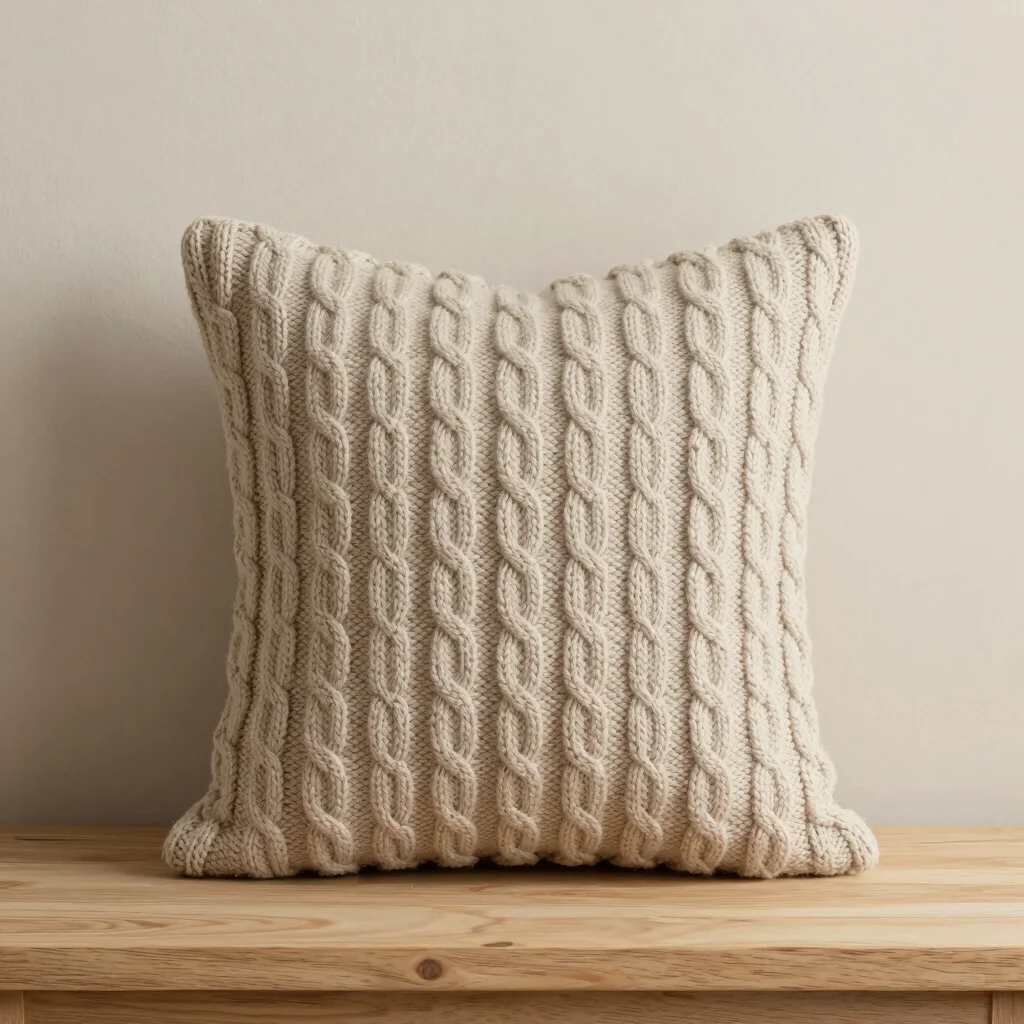 Coussin Texturé Relief Avoine