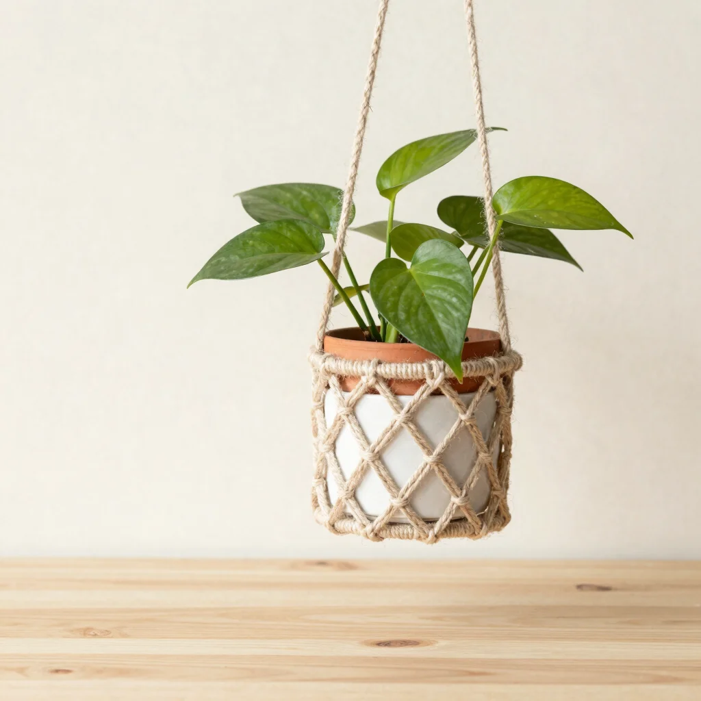 Cache-Pot Macramé Suspendu