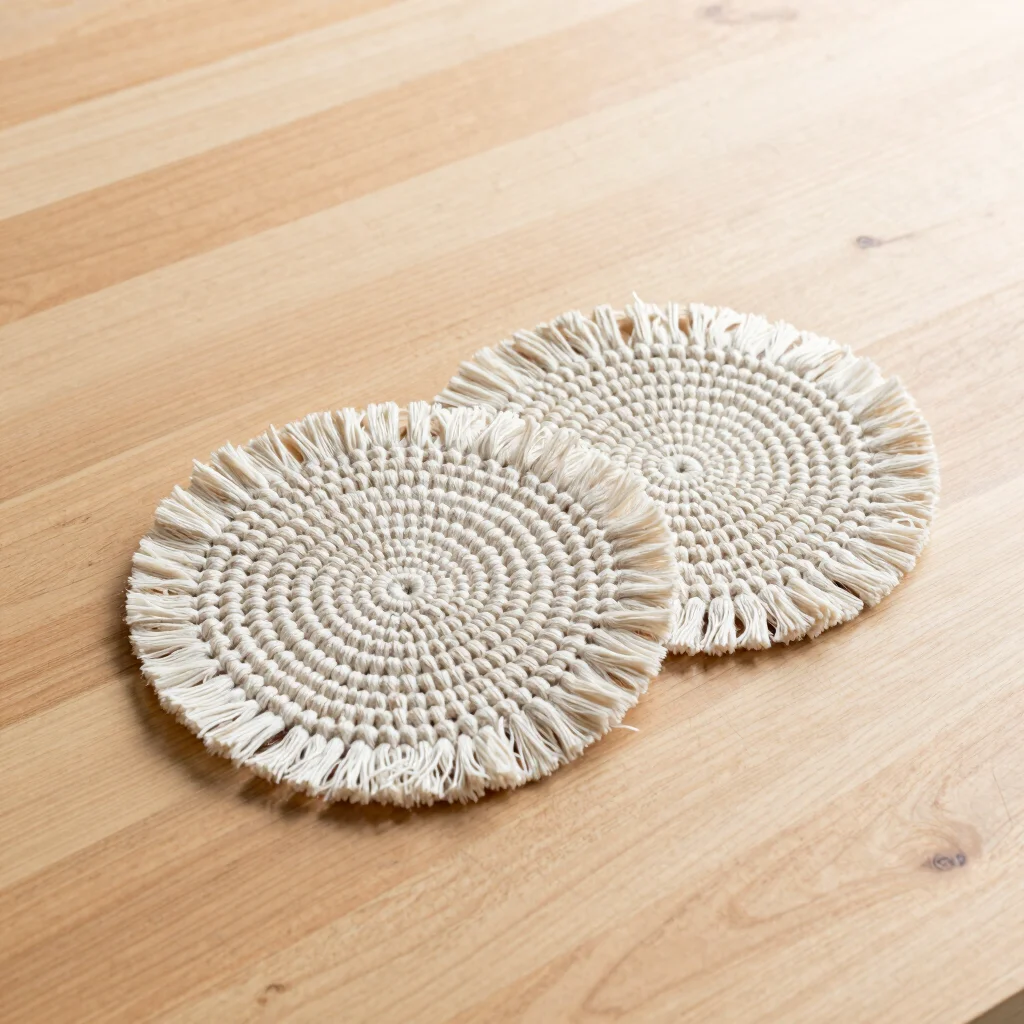 Duo de Sous-Verres Macramé